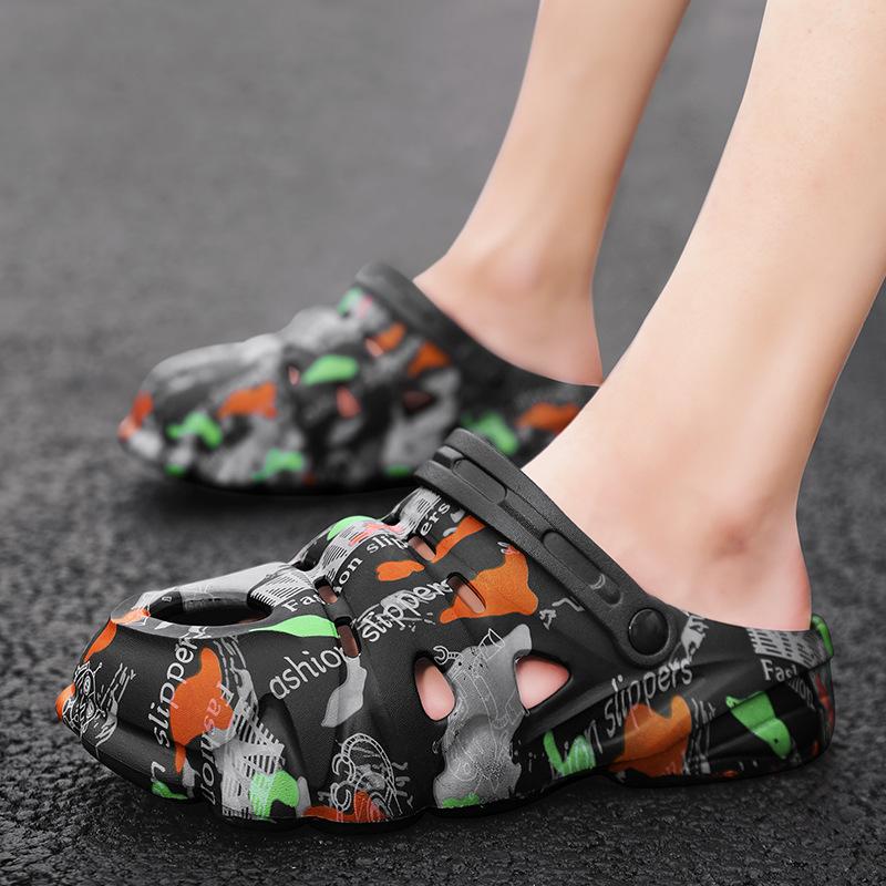 Повседневные мужские сандалии Step On Shit Feeling Bag Head Eva сандалии с толстой подошвой и нескользящей верхней одеждой Ins Tide Beach Hole Shoes