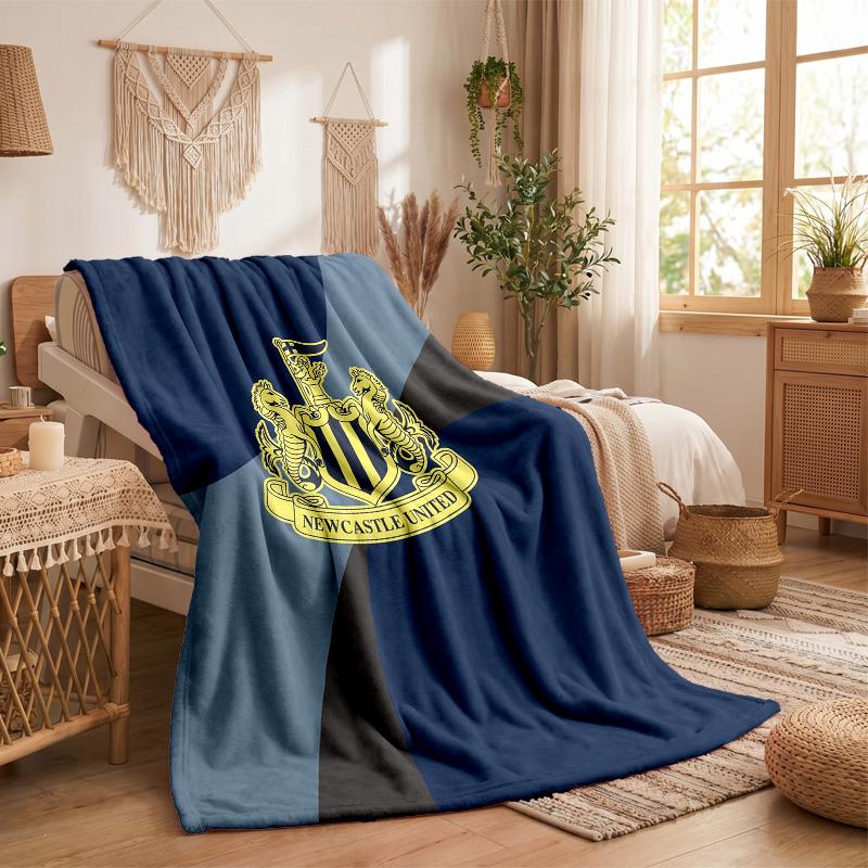 Newcastle United Football Print Flannel Blanket Soft Warm Sofa Bed Throw Blanket For Home Office Bedroom