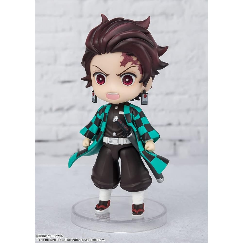 TAMASHII NATIONS Figuarts mini Клинок, рассекающий демонов Танджиро Камадо Дыхание воды 90 мм ПВХ АБС Окрашенная фигурка