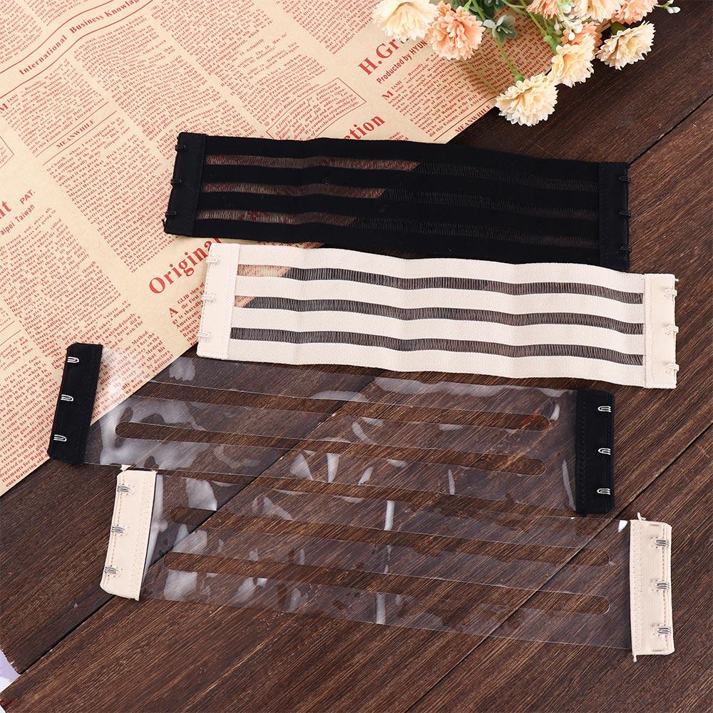 Solid Color 4 Rows Entension Buckle Bra Accessories Extender Shoulder Strap Transparent Bra Strap
