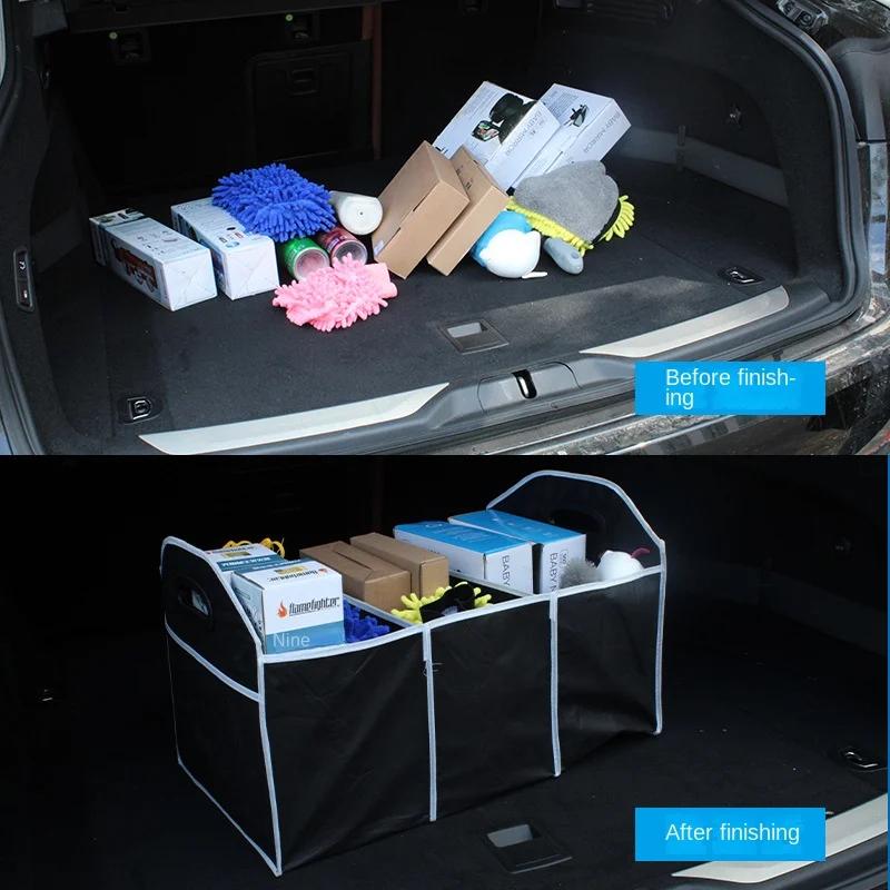 Car Multi-Pocket Trunk Organizer Large Capacity Folding Storage Bag Trunk Stowing and Tidying Trunk Organizer Car Accessories