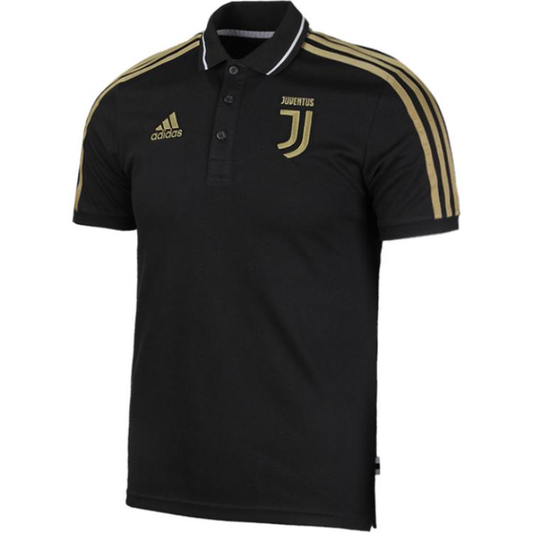 Adidas Juve Удобная стильная повседневная рубашка поло с коротким рукавом Мужские рубашки поло черного цвета DP3824