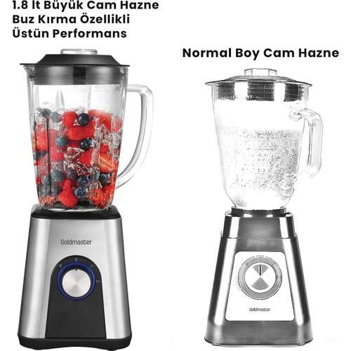 Goldmaster GM-7254 Стеклянный кувшин Frape Стальной блендер Льдодробилка
