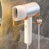 1pc Wall Mounted Hair Dryer Holder, Punch-Free Hair Dryer Storage Rack For Bathroom