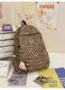 Style Leopard Print Backpack For School Girls With Canvas And Laptop Pocket