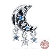 Charm Plata De Ley 925 Suitable Bracelet 925 Sterling Silver Kitten Galaxy Series Beaded Women's Diy Jewelry