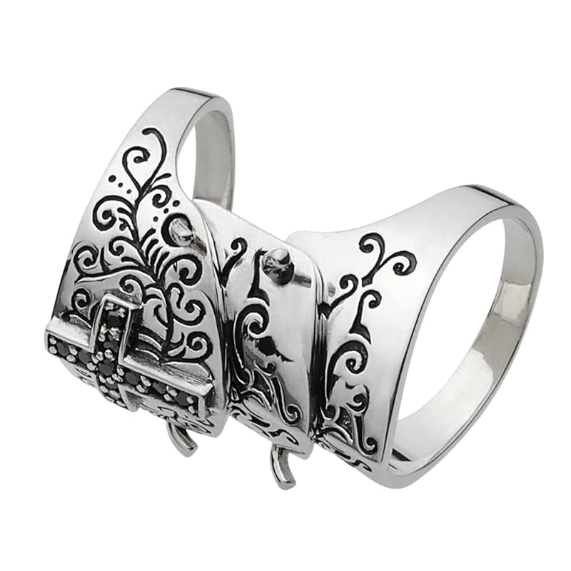 [Figmart] cross armor arabesque ring Zirconia [Silver 925 silver accessories] fr0328 No. 11