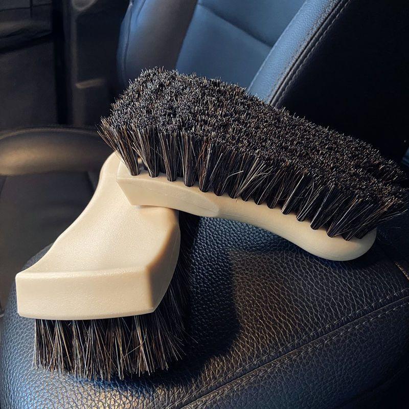 Car Interior Cleaning Horse Hair Brush Car Fabric Washing Brush Leather Seat Long Mane Horse Hair Brush Practical Car Cleaning Tool