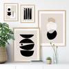 Abstract Geometric Beige Black Boho Minimalist Poster Canvas Painting Print Wall Art Pictures Living Room Modern Home Decoration