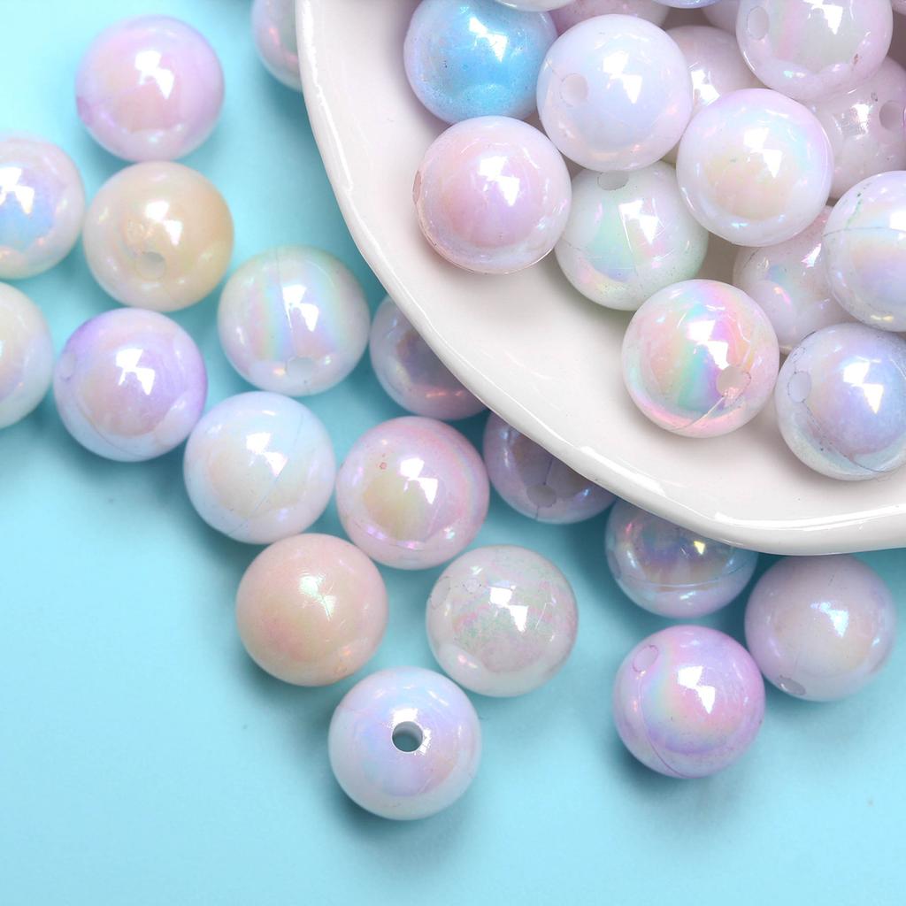 Серьги ручной работы DIY Браслет AB Цвет Двухцветные аксессуары ручной работы Модное ожерелье 8/10 мм Круглые бусины Ювелирные изделия Материал из бисера 100 шт.