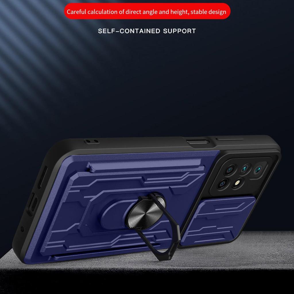 Camera Lens Protection Case For Samsung A02S A22 A12 A30 A50 S20 Ultra iPhone 11 12 13 Pro Max Removable Card Slot Bracket Finger Ring Phone Cover