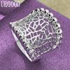 925 Sterling Silver Beautiful Pattern Ring Gift Fashion Jewelry