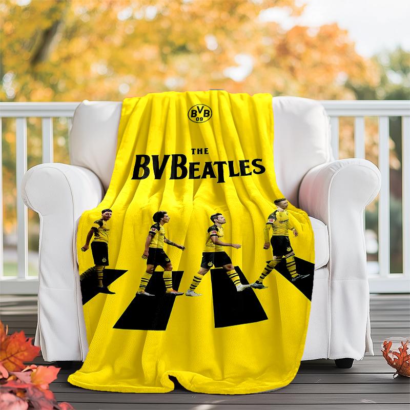 Borussia Dortmund printed throw blanket—soft,warm;versatile blanket for all seasons—perfect as &air-conditioning throw,nap blanket