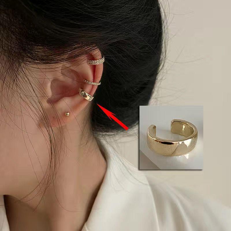 Корейская клипса для ушей из циркония: Без пирсинга, серьги-феи во французском стиле