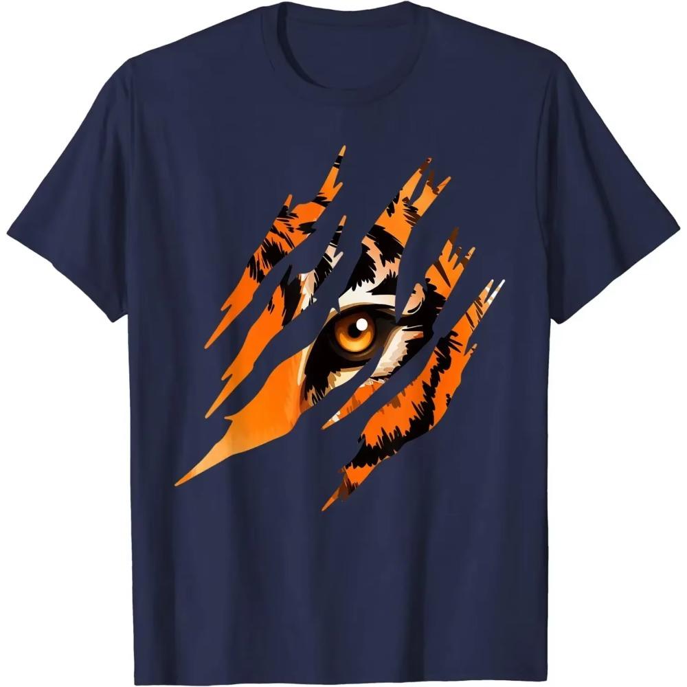 Tiger Eye Safari Zoo Wildlife Animal Zookeeper Costume Gift T-Shirt Streetwear Men Clothing New Arrivals 2023 Men Four Seasons