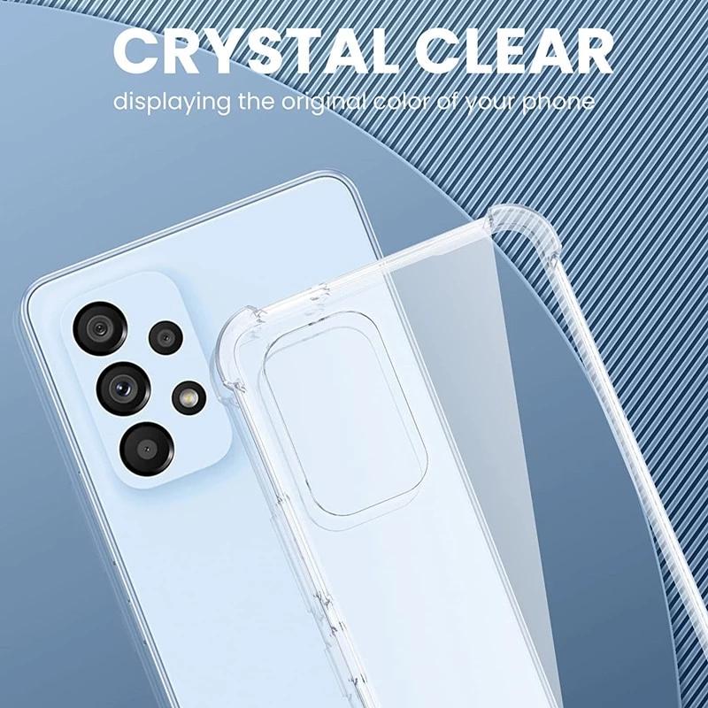 Чехол A53 Прозрачный с Air-bag Ударопрочный Чехлы для Телефона Для Samsung Galaxy A53 A 53 5G Чехол Мягкий Силикон Защитная Крышка Оболочка