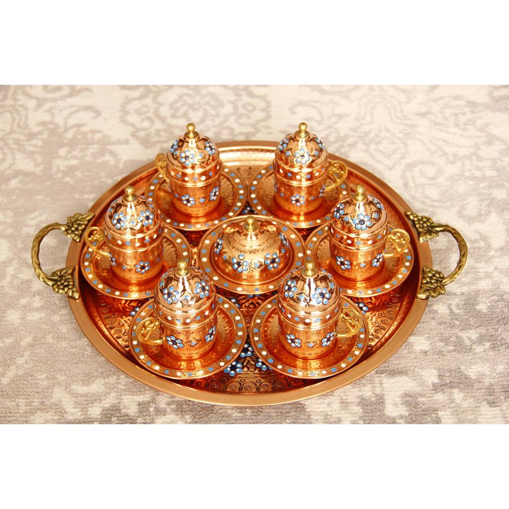 Турецкий кофейный сервиз, турецкий медный кофейный сервиз ручной работы, чашка эспрессо, медный кофейный сервиз, традиционный османский кофейный сервиз, арабский кофейный сервиз
