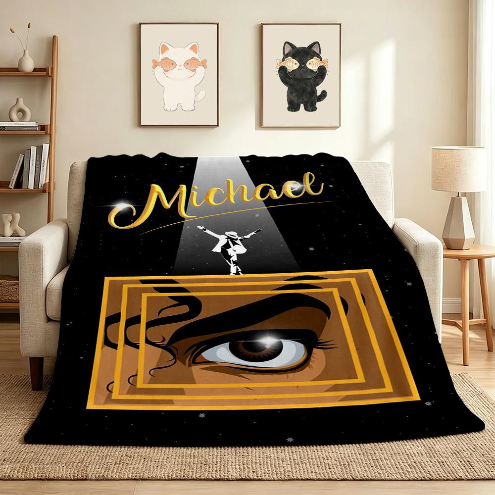 Michael Jackson'S Vision Flannel Blanket Throw Blanket Soft Warm Sofa Bed Home Decor Unique Christmas Gift