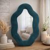 Soft Squiggly Mirror – Oval Pebble – Royal Teal (20.5x32.5x2.3cm)