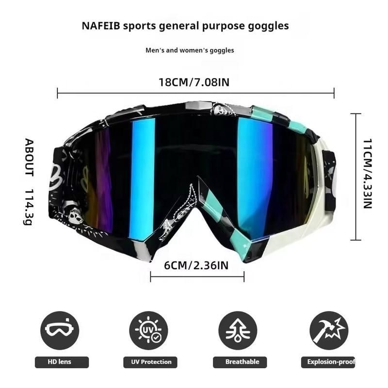 2026 Vibrant Frame Design Motocross Goggles UV400 Lens Lightweight Durable Adjustable Strap Outdoor Sports Riding Goggles