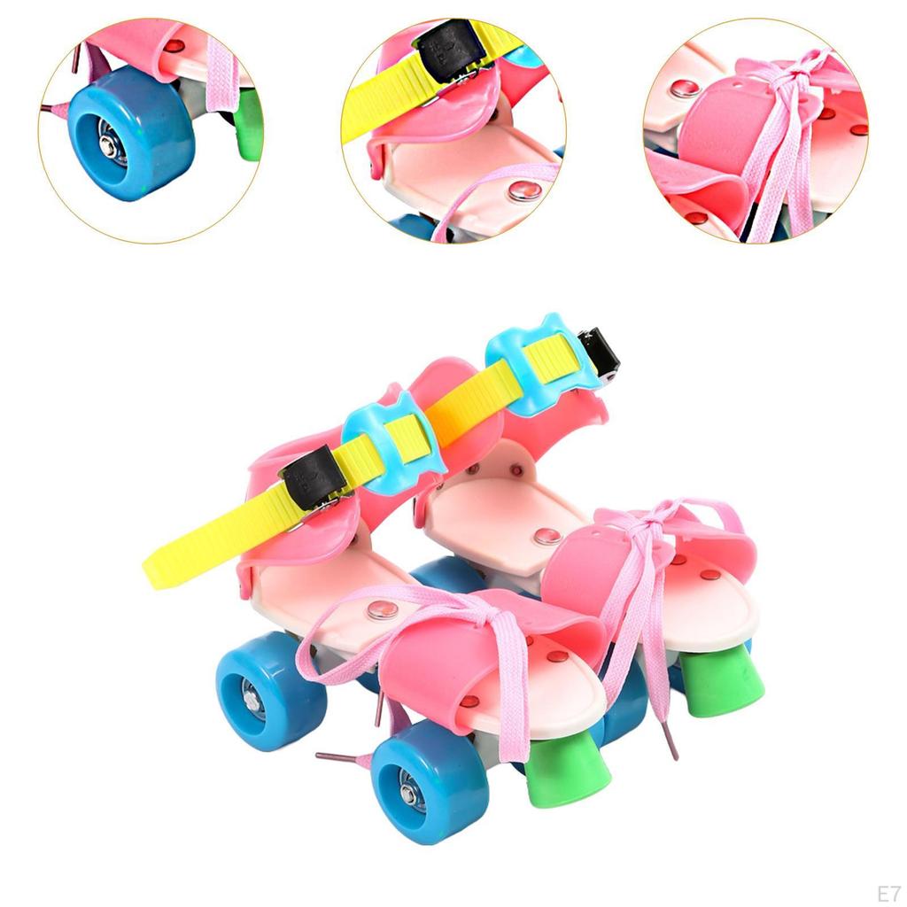 Детские роликовые коньки, двухрядные, легкие и удобные, четырехколесные накладки для детей,