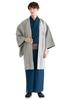 Summer Single Komaro Single Silver [KYOETSU] Haori, Washable, Plain, Clothes, Fabric, Item, Men's (M, Rat)