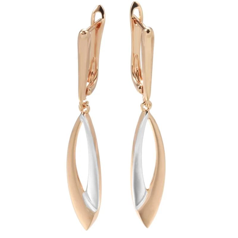 Oval Geometric Gold Silver Color Long Dangle Earrings for Women Party Daily Jewelry Personality Gifts