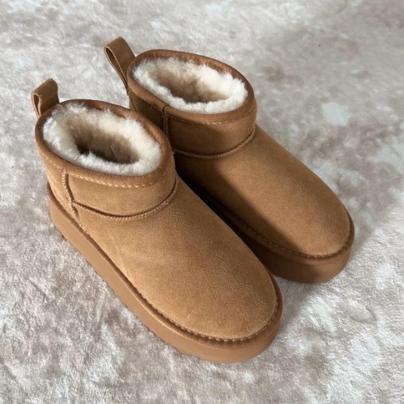 Чжоу Дунъюй бархатные толстоподошвенные шерстяные угги новая верхняя одежда зимние теплые пушистые короткие ботинки