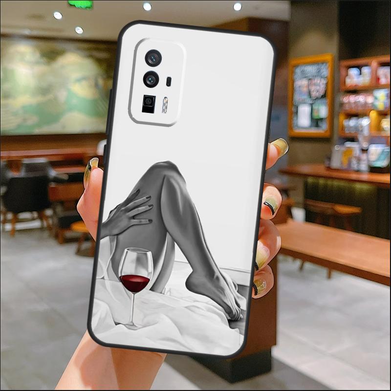 Чехол-арт из красного винного стекла для Xiaomi 15 14 Ultra 13 11T 12T 13T 14T Pro POCO X7 Pro X3 X5 X6 M6 F5 F6 Pro