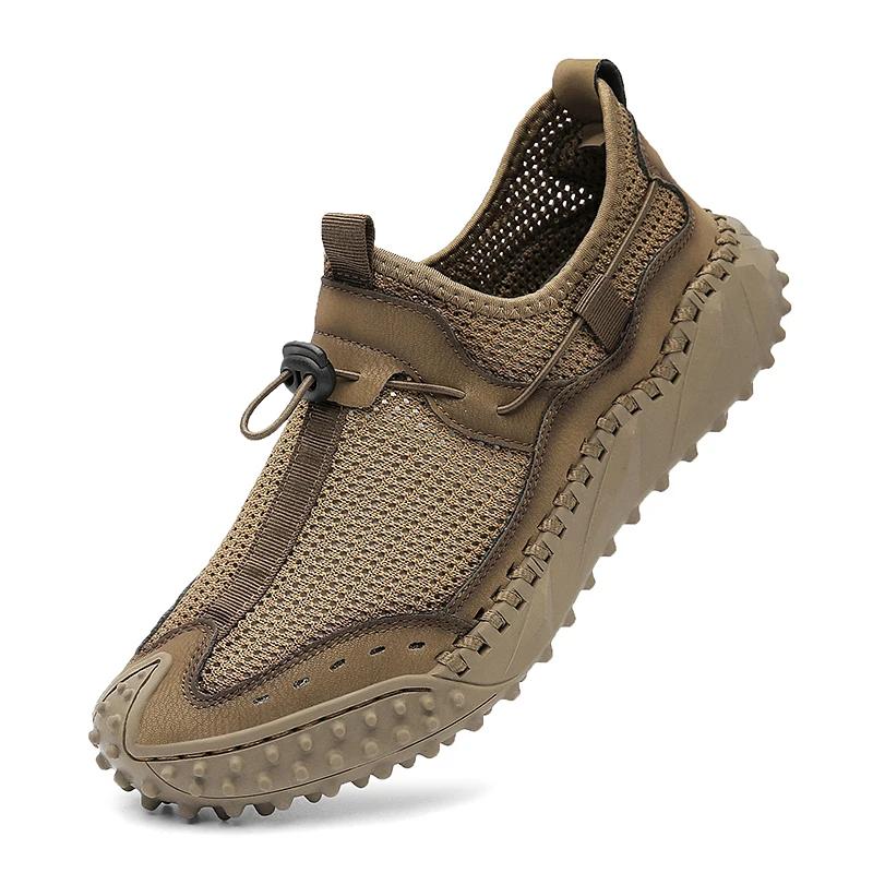 Модная летняя сетчатая мужская обувь Новая дышащая плоская повседневная обувь для улицы для ходьбы Мужские кроссовки Обувь для хайкинга Zapatillas Hombre Zapatos