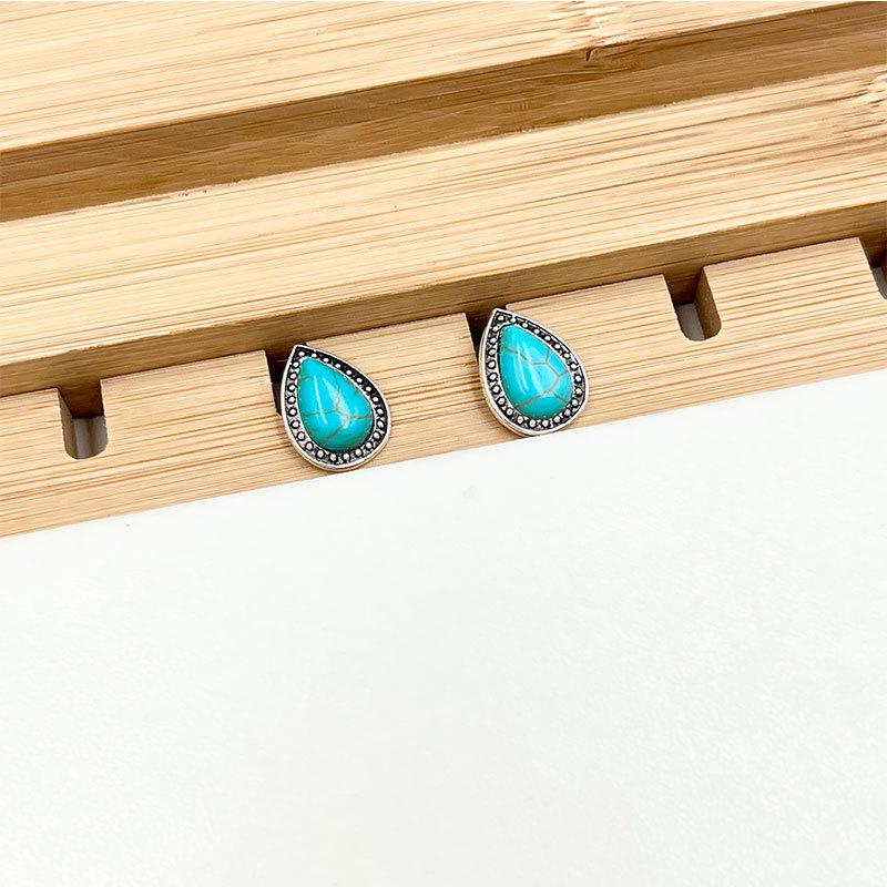 Набор ретро-богемных бирюзовых серег для женщин