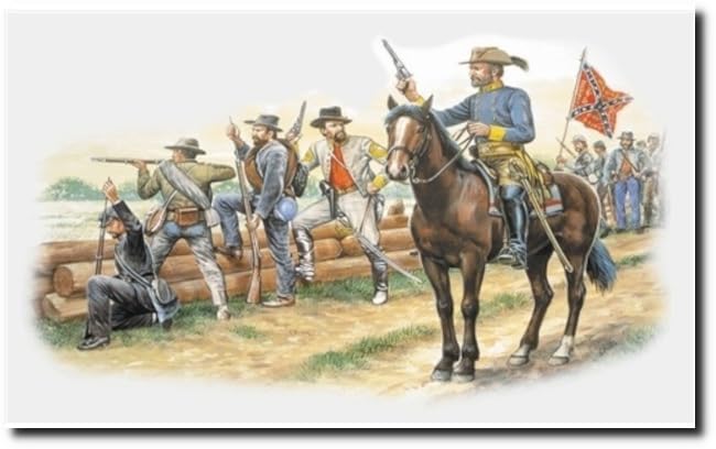 Platts Italeri Историческая фигура Гражданская война Конфедеративная пехота Пластиковая модель IT6014 1/72 (человек)