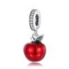 Красные Фруктовые Шармы Медные Подвески в Форме Клубники Вишни Яблока Для Оригинальных Браслетов Ювелирные Изделия на День Рождения Подарок Своими Руками