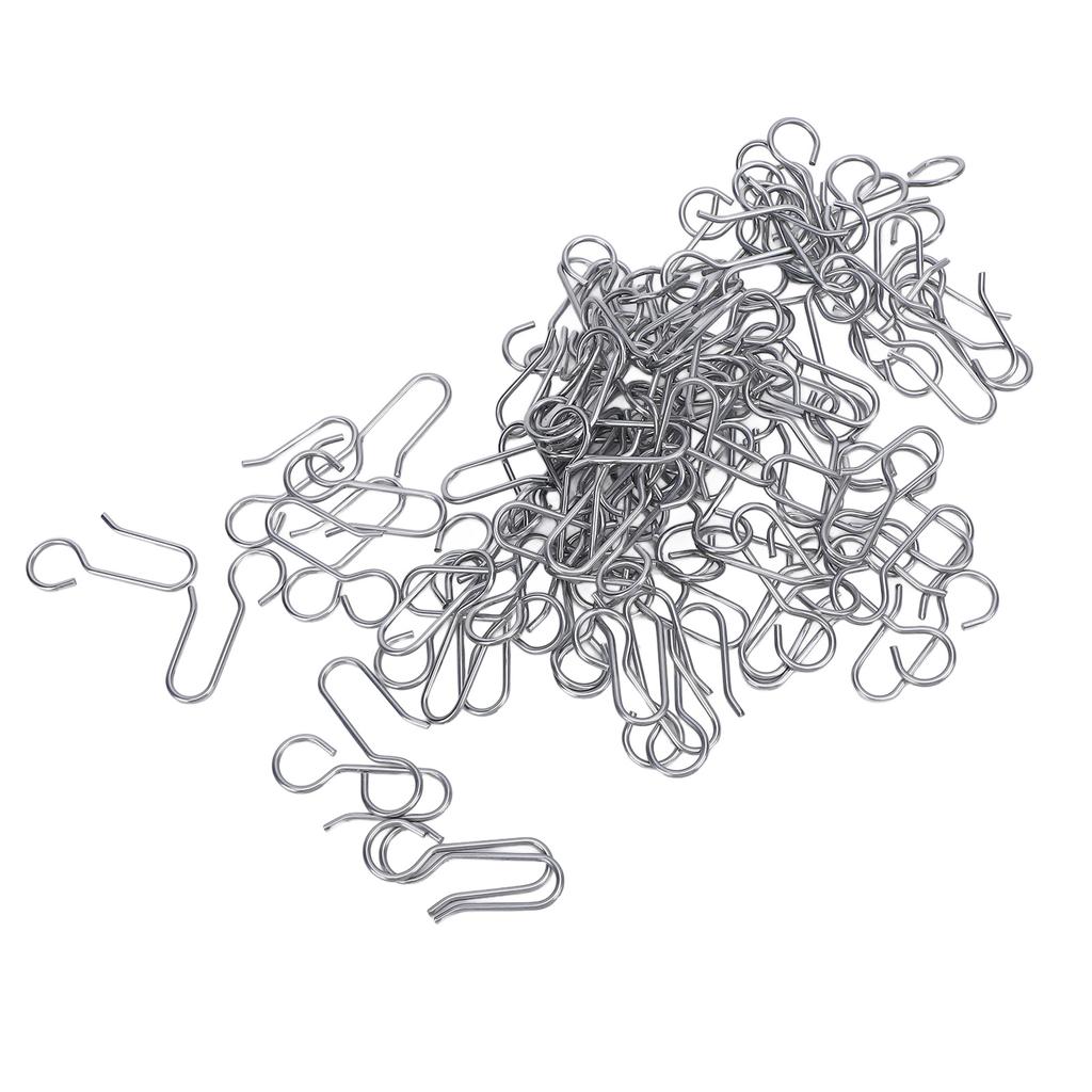 100 шт. крючков для душевой занавески металлические оцинкованные стальные вешалки для Trail Carrier легкие S-образные