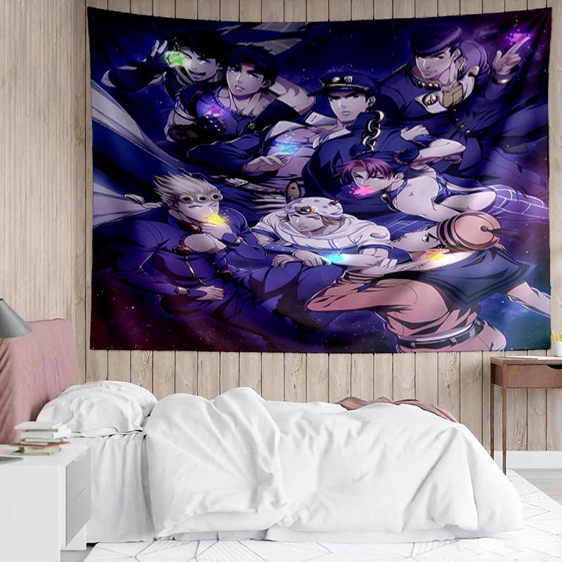 JoJo's Bizarre Adventure4 Tapestry for Bedroom Aesthetic Classroom Tapestries Wall Hanging for Living Room Dorm Office,Ideal Creative Gift