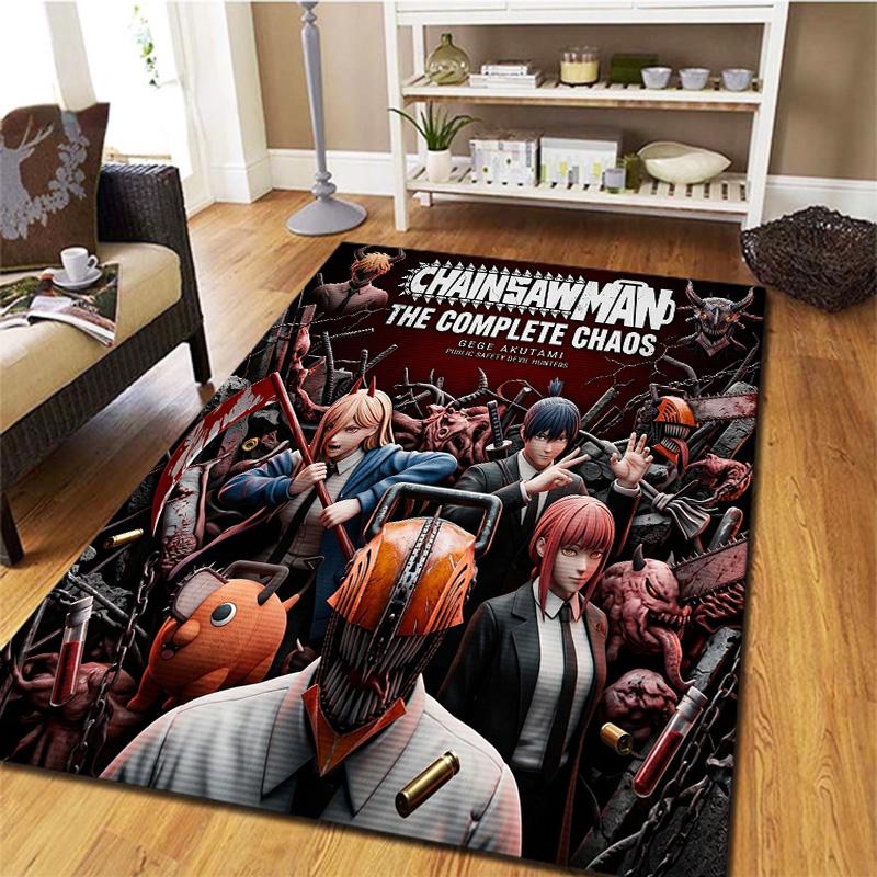 Chainsaw Man Carpet Rug For Living Room Bedroom Home Sofa Decoration Kids Play Nonslip Floor Mat