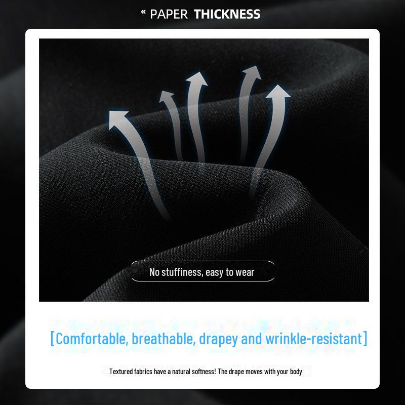 Мужские черные широкие повседневные брюки на весну и лето