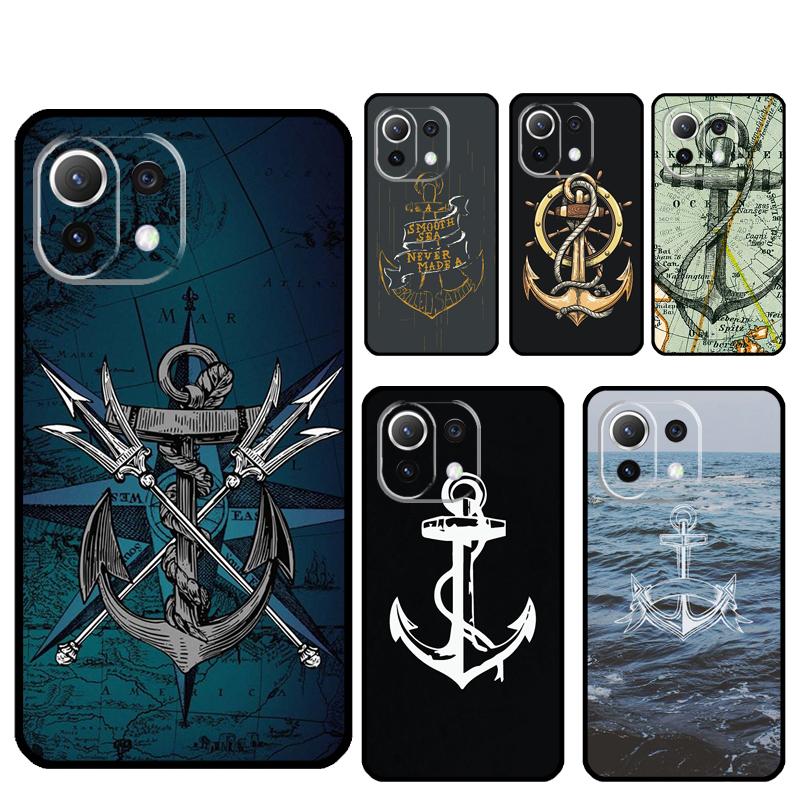 Anchor Sea Beach Cover For Xiaomi 15 14 13 Ultra 11T 12T 13T 14T Pro POCO X7 Pro X3 X5 X6 M6 F5 F6 Pro Case