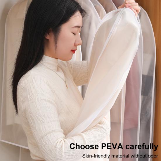 5 шт. чехлы для одежды, пылезащитные, с защитой от насекомых, прозрачные, полностью закрытые, защитные сумки для хранения одежды и пальто