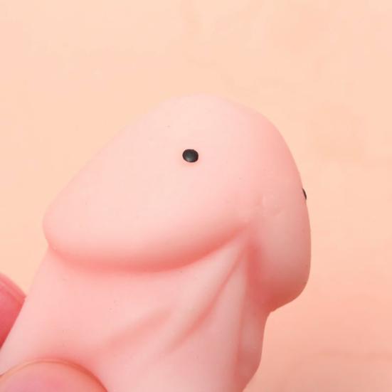 Fun Toy Stress Relief Faux Glans Shape TPR Squeeze Cute Healing Toy