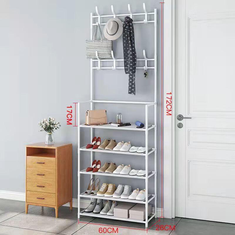 Yuanzu 5-Tier Metal Multi-functional Shoe & Hat Rack