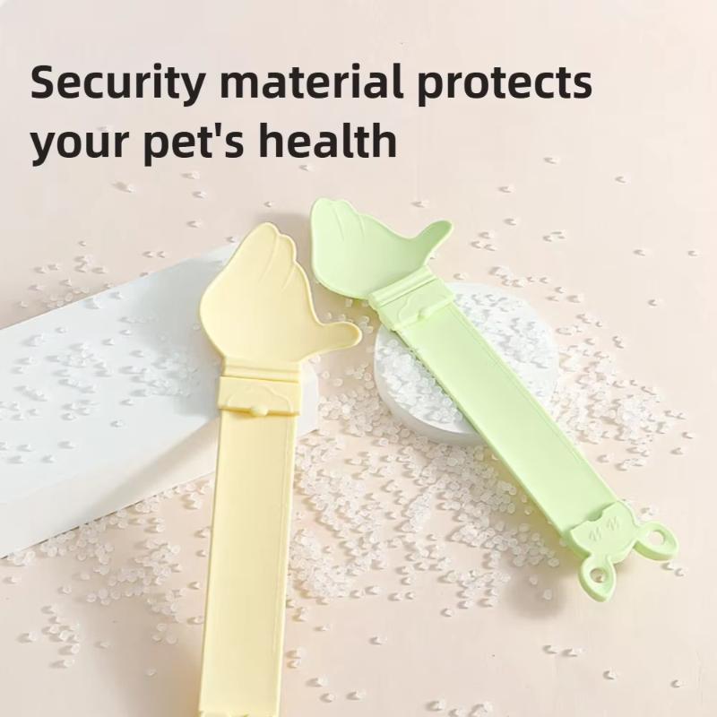 Ложка для кормления кошек в полосках, дозатор влажного корма для кошек, набор ложек для кормления кошек, мультяшная кормушка с различными полосками