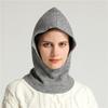 Pullover Scarf and Hat Integrated Solid Color Versatile Neck Cover Knitted Unvelvet Outdoor Warm Cycling Scarf