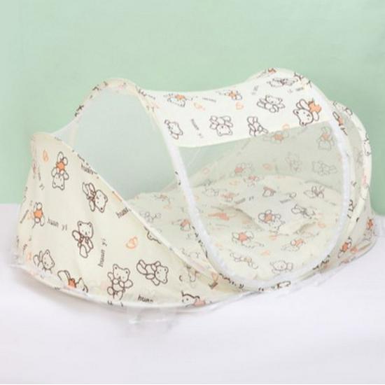 Комплект детской кроватки с москитной сеткой, спальным ковриком и подушкой (0-3 года)