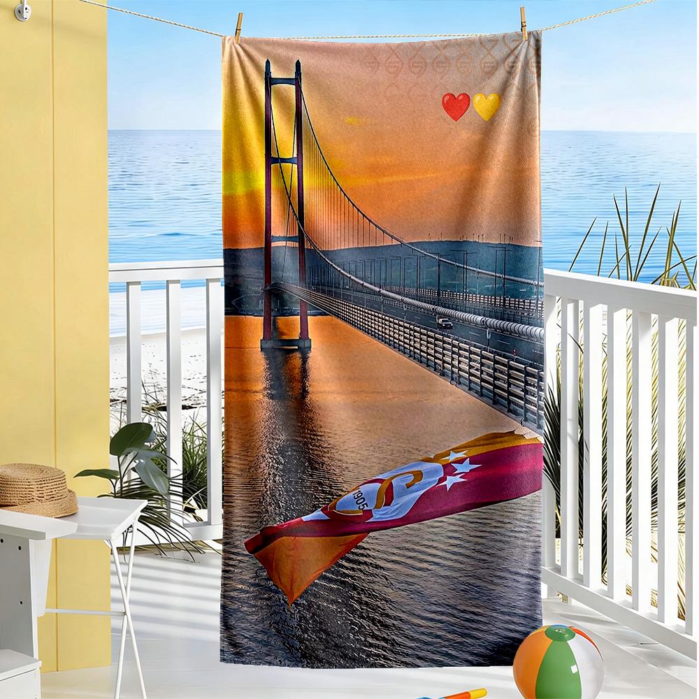 Galatasaray Beach Towel Super Soft Microfiber Quickdry Fabric Comfortable Lightweight Perfect for Traveling Yoga Camping and Swimming