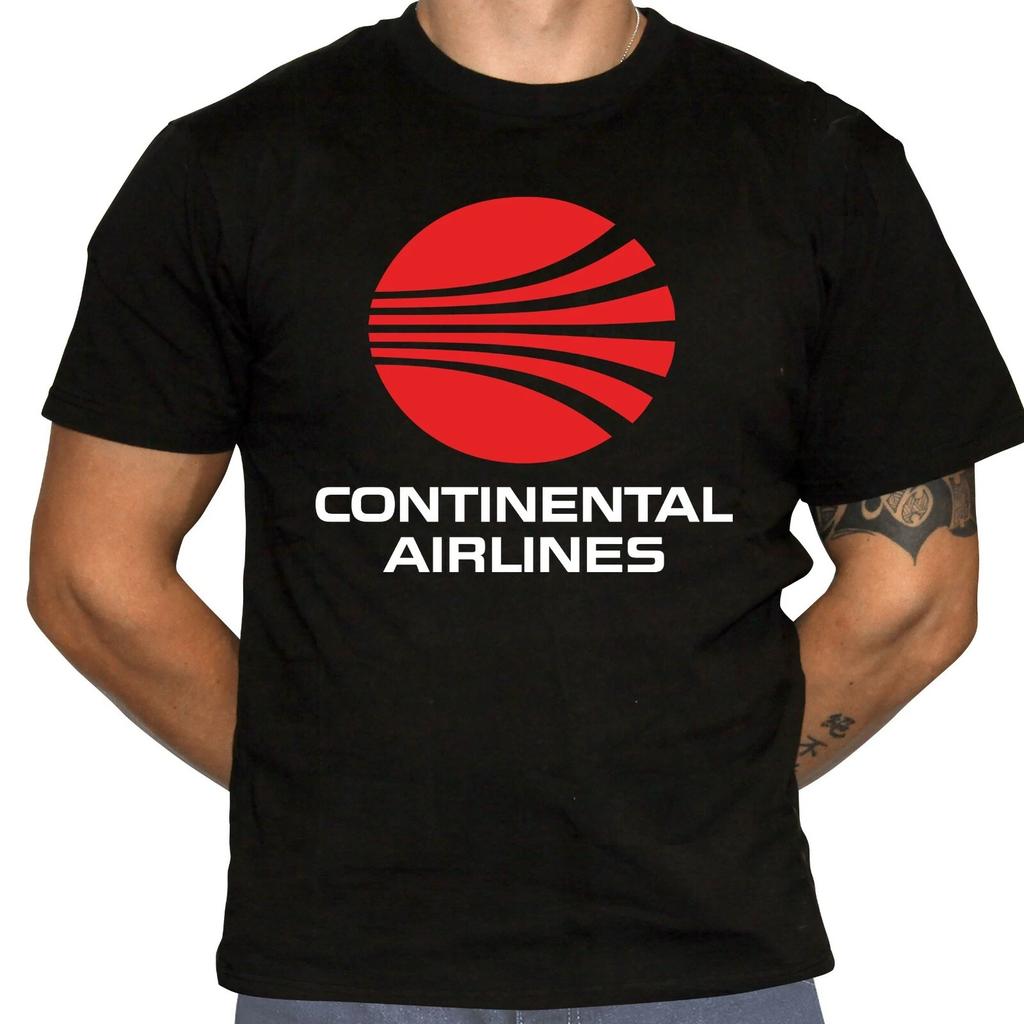 Continental Airlines T-Shirt - Defunct Airline - 100% Preshrunk Cotton T-Shirt