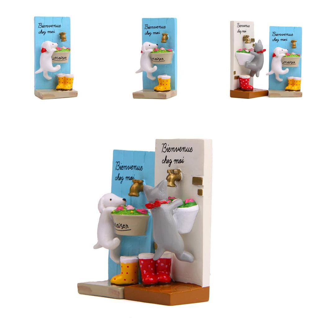 Resin Cat Flower Bed Water Tap Figurine For Garden Scene Decoration And Gift Ideas