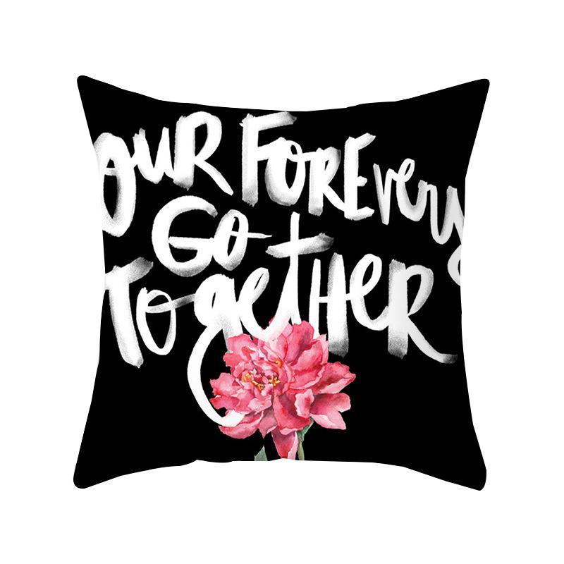Simple Geometric Sofa Pillowcase Pink Cushion Cover Pillowcase Pillowcase