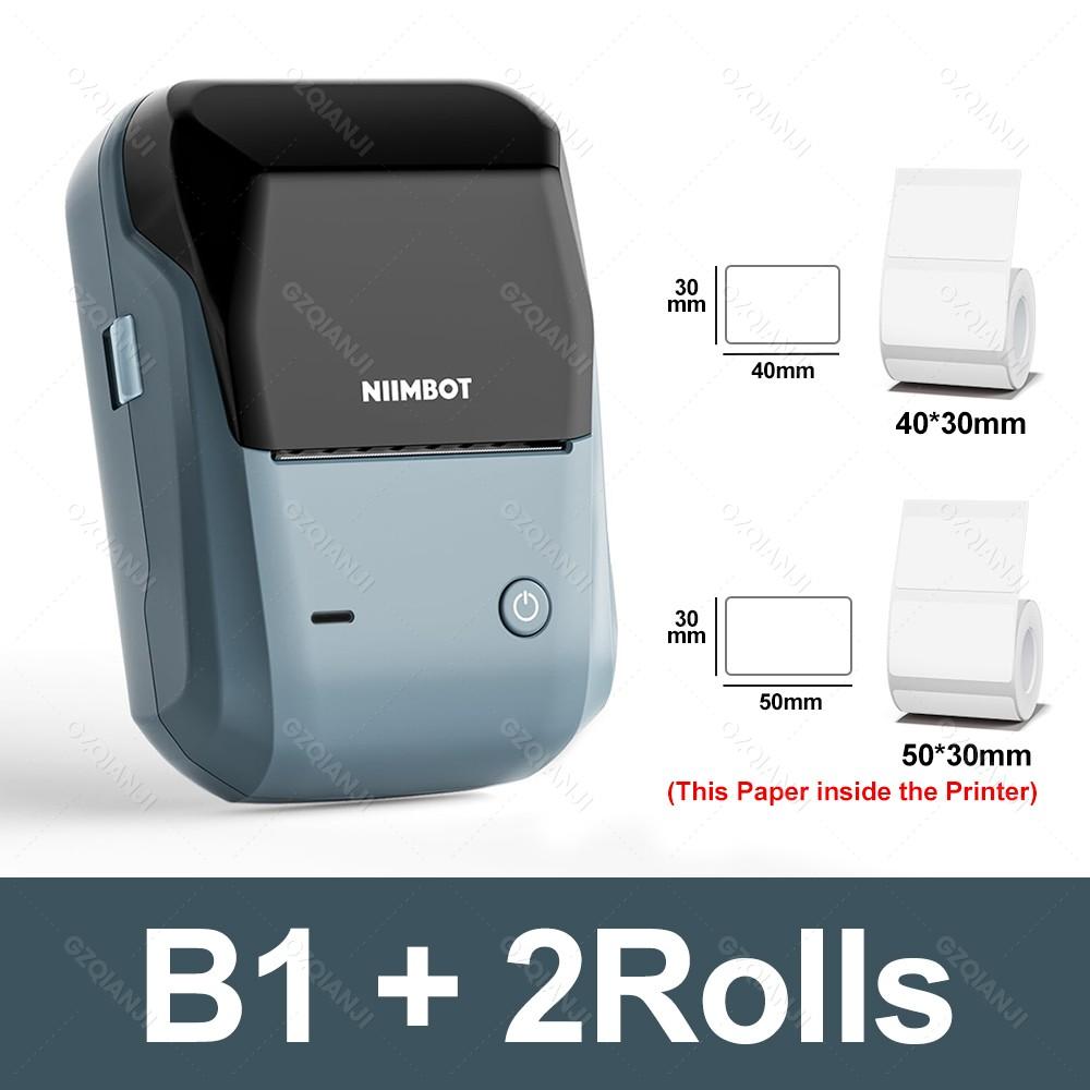 Niimbot B1 Mini Термопринтер для этикеток Портативная самоклеящаяся Bluetooth Машина для изготовления Наклеек-тегов Круглые УФ-наклейки Этикетки Рулоны