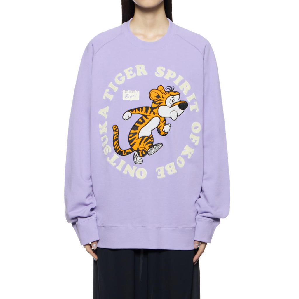 ONITSUKA TIGER Cartoon Anime Letter Pattern Design Comfortable Casual Round Neck Pullover Long Sleeve Sweatshirt Unisex Sweatshirt 2183B180-500